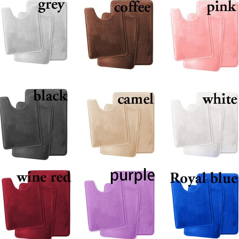 Soft Memory Foam Bath Mat Set - For Comfort and Luxury