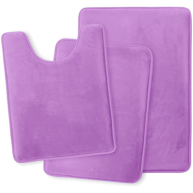 Soft Memory Foam Bath Mat Set - For Comfort and Luxury