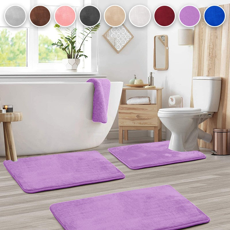 Soft Memory Foam Bath Mat Set - For Comfort and Luxury