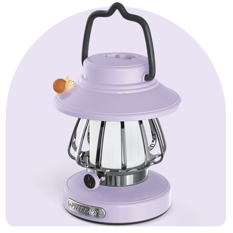 SnailGlow Portable Camping Lamp – USB Rechargeable Night Light