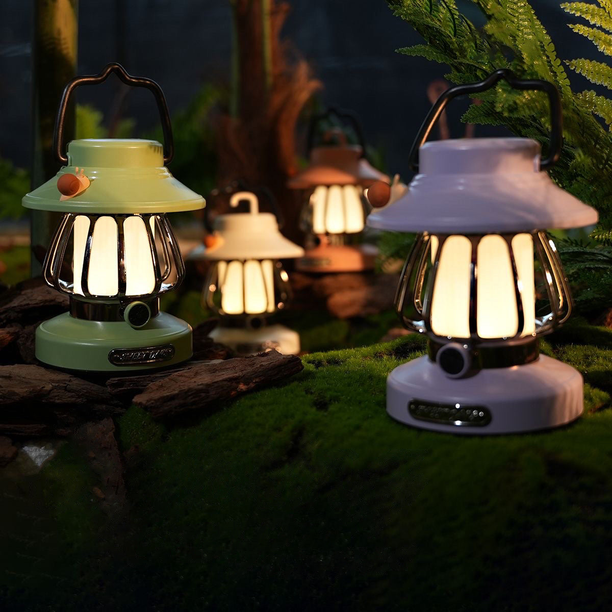 SnailGlow Portable Camping Lamp – USB Rechargeable Night Light