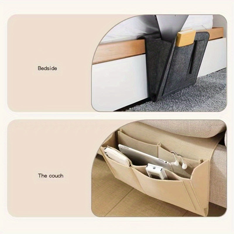 Smart Felt Storage Bag – Organised and Accessible Next to Bed or Sofa