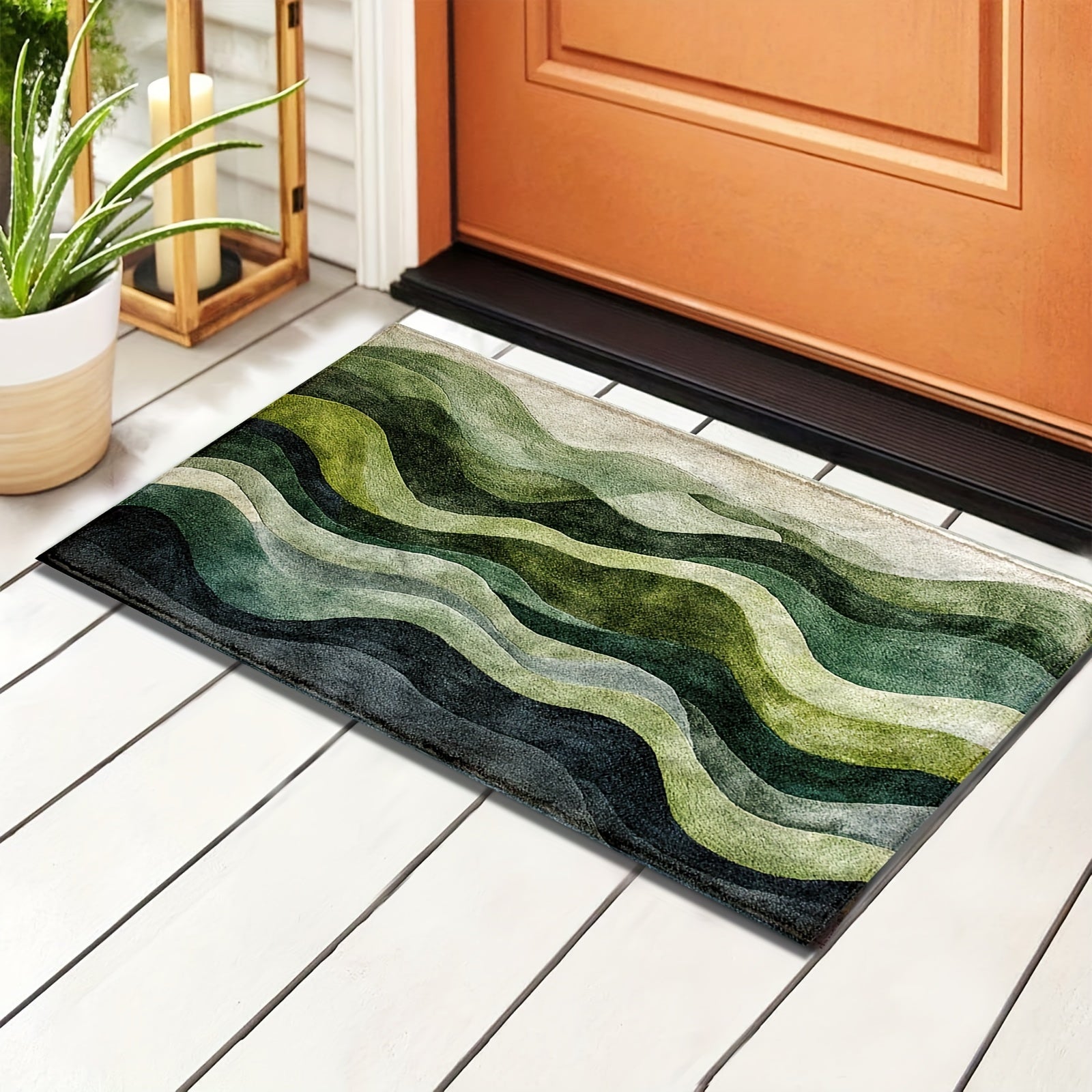 Geometric Wave Bath Mat – Perfect for Bathroom or Entrance