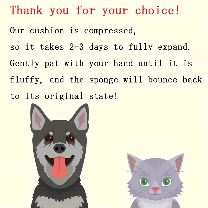 Plush Dog Bed with Removable Washable Cover - Soft and Multifunctional Sleeping Mat for Large, Medium and Small Dogs