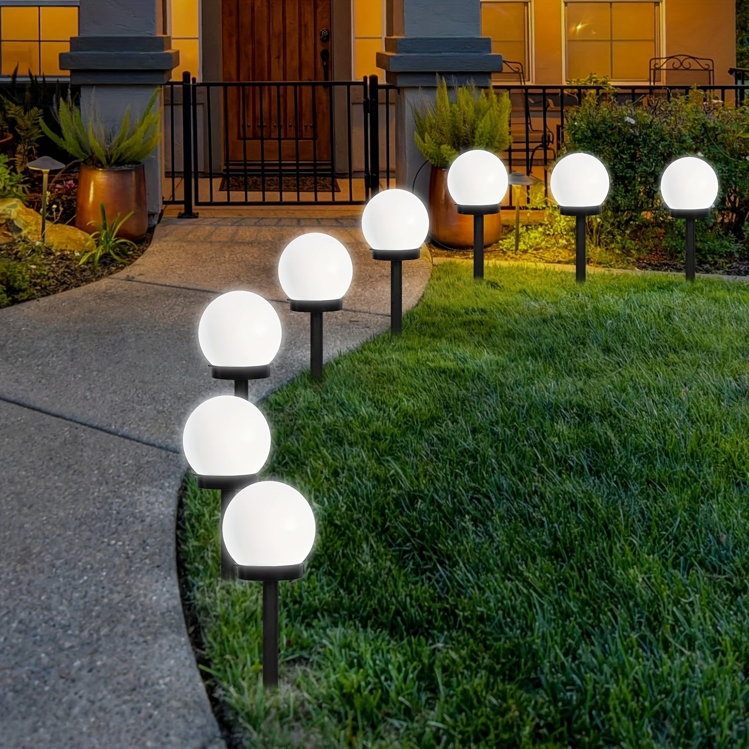 Solar LED Garden Lamps – Spherical Lighting for Paths and Gardens