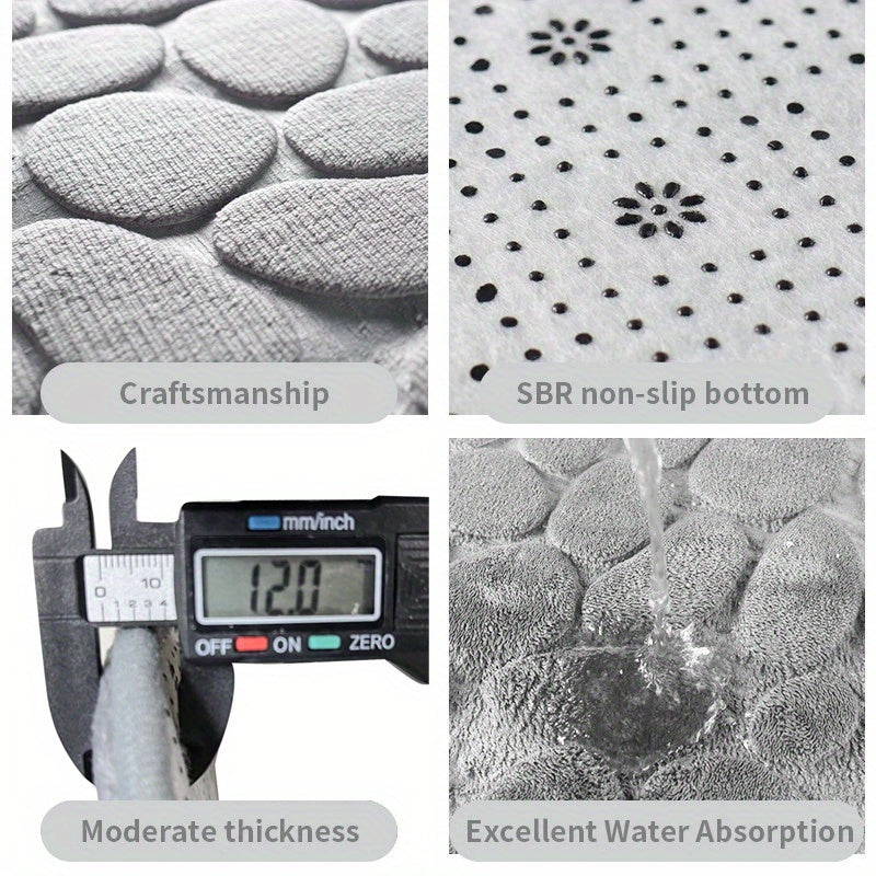 Cobblestone Bath Mat - For Comfortable Bathing Experiences