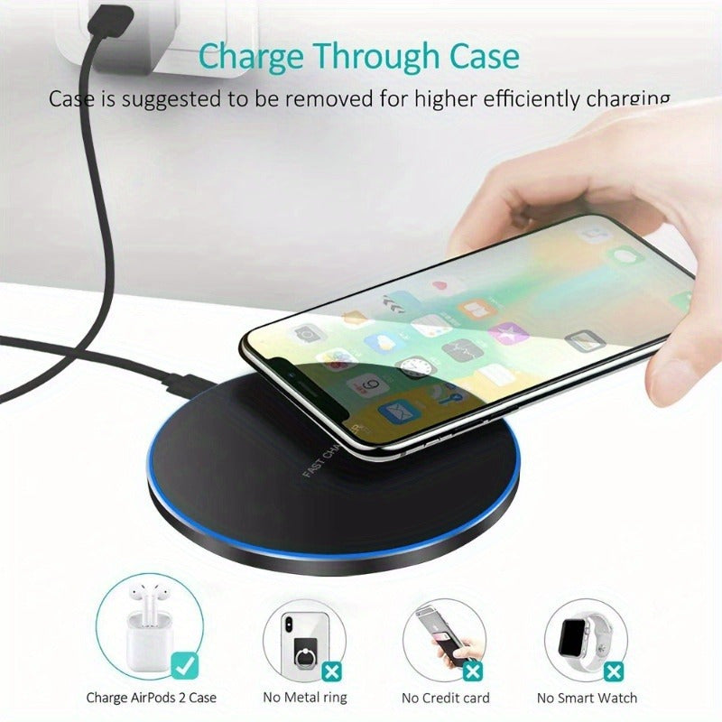 Fast Wireless Charger - For iPhone and Android