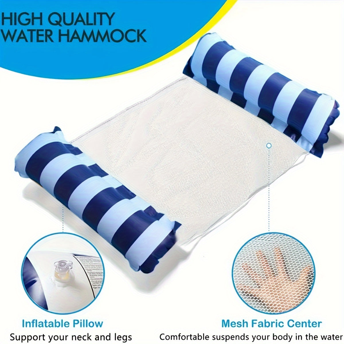 RelaxStrip Inflatable Swim Raft – Comfortable and Durable for Water Fun