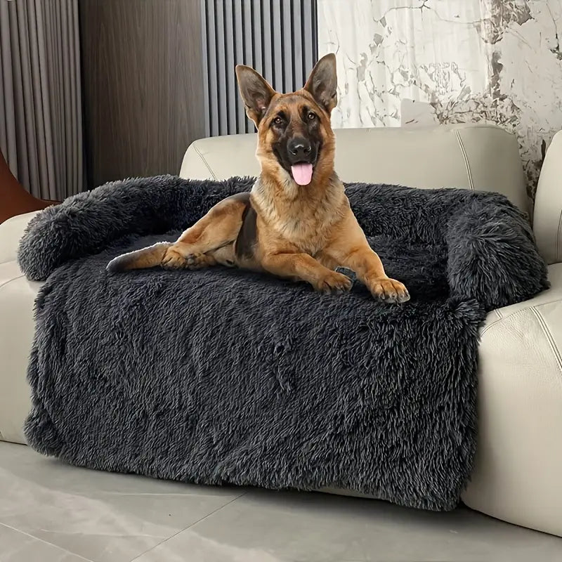 Plush Dog Bed with Removable Washable Cover - Soft and Multifunctional Sleeping Mat for Large, Medium and Small Dogs