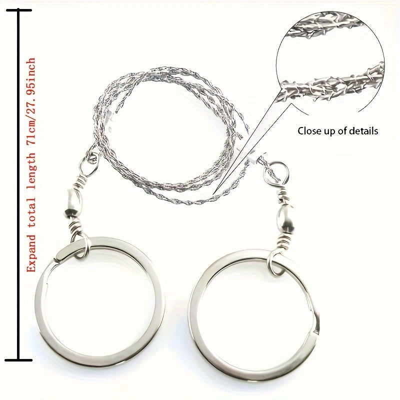 Multifunctional Stainless Steel Wire Saw – Essential Survival Tool for Camping and Outdoor Adventures