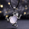 Natural Crystal Frog Meditation Necklace – Gaia