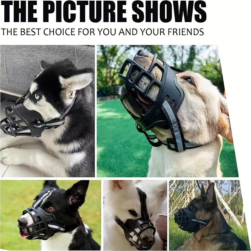 Adjustable Dog Muzzle – Breathable and Safe for Training and Walking