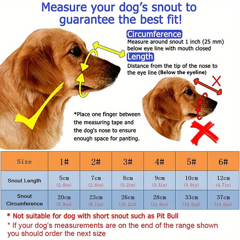 Adjustable Dog Muzzle – Breathable and Safe for Training and Walking