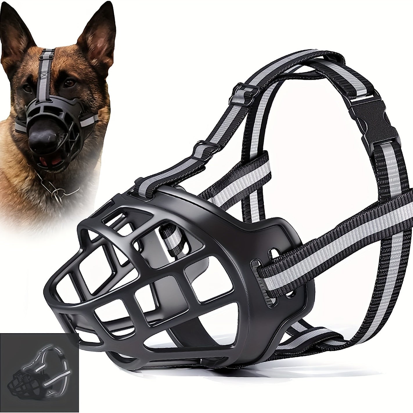 Adjustable Dog Muzzle – Breathable and Safe for Training and Walking