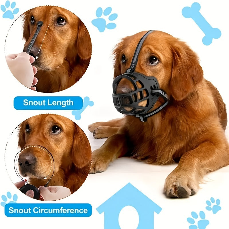 Adjustable Dog Muzzle – Breathable and Safe for Training and Walking