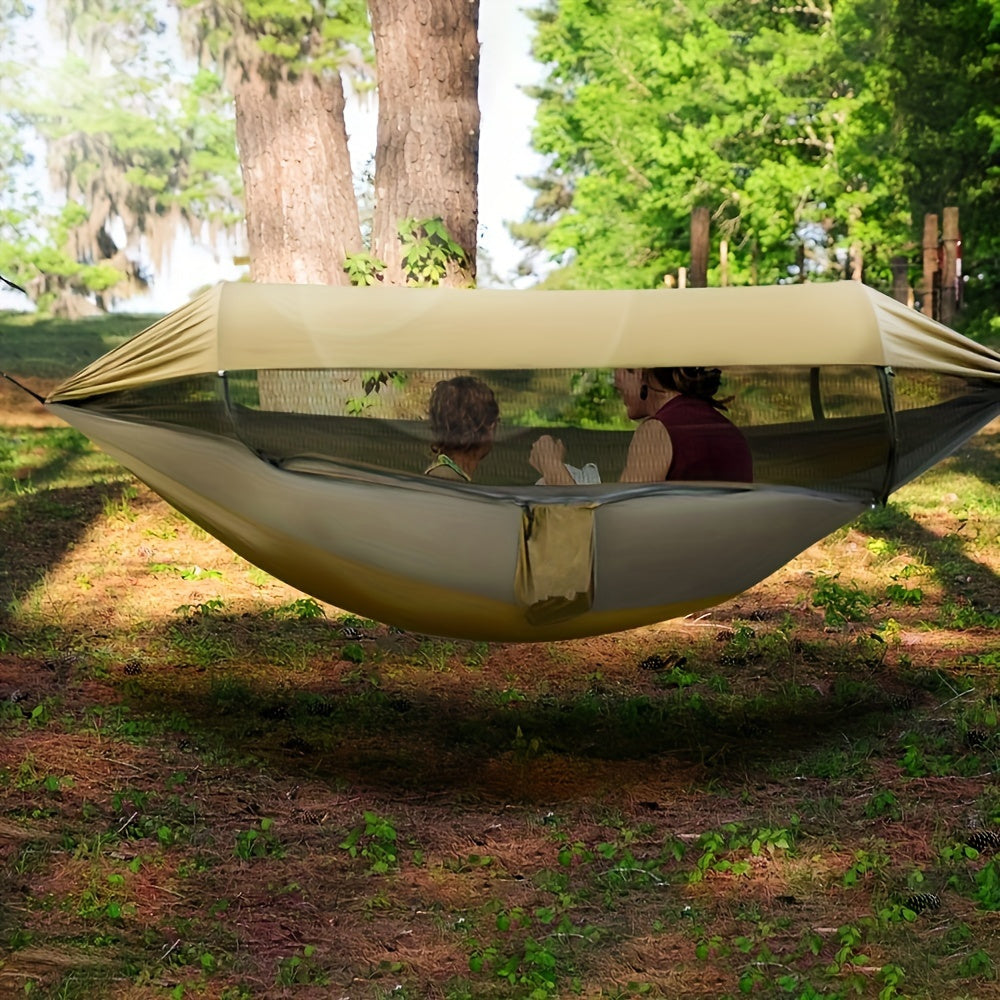 Double Hammock with Mosquito Net - Comfortable and Protective for Camping and Travelling