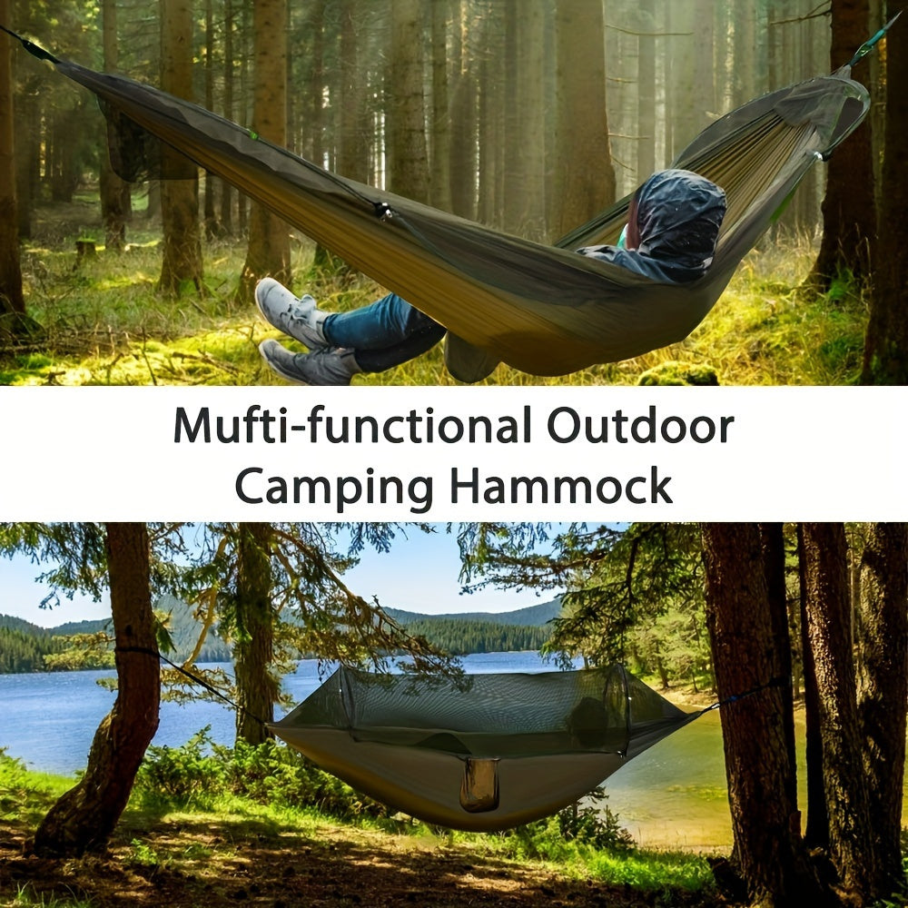 Double Hammock with Mosquito Net - Comfortable and Protective for Camping and Travelling