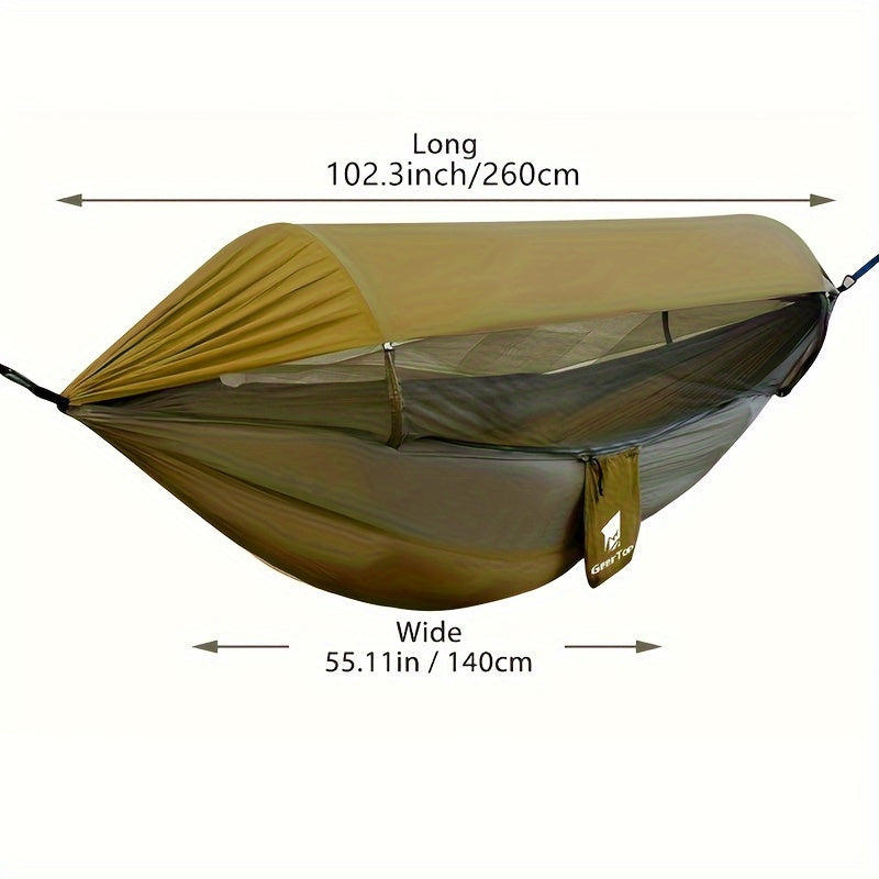 Double Hammock with Mosquito Net - Comfortable and Protective for Camping and Travelling