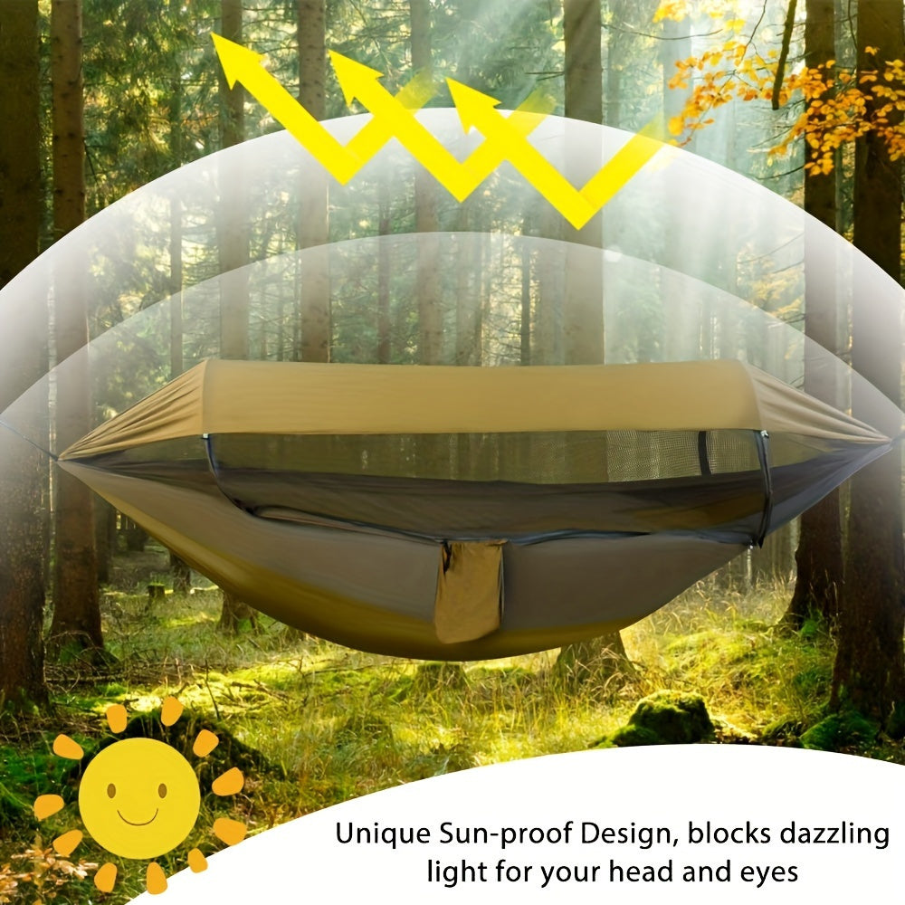 Double Hammock with Mosquito Net - Comfortable and Protective for Camping and Travelling