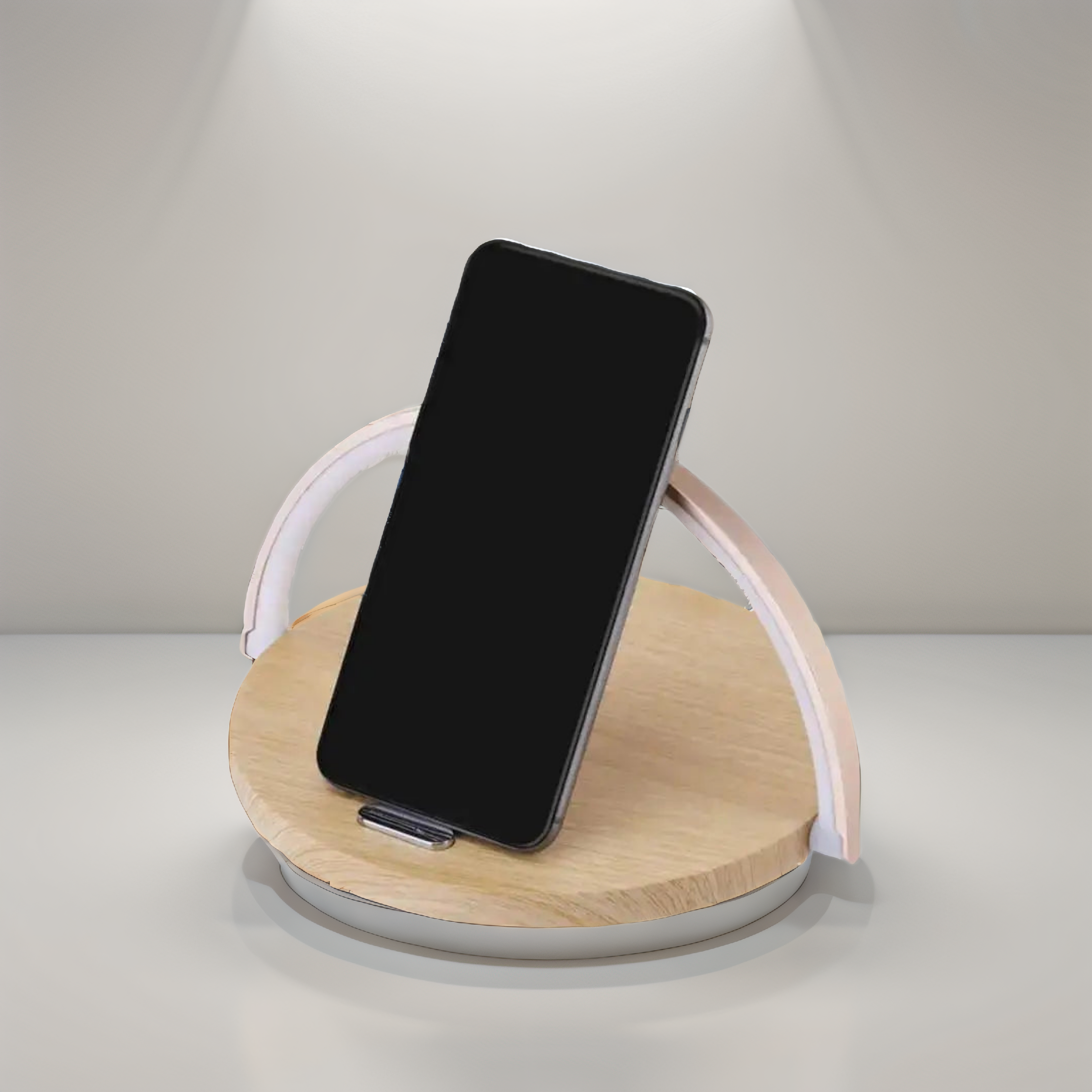 AuraGlow Smart Charging Dock | Modern bedside lamp with integrated fast wireless charging for all Qi-enabled devices
