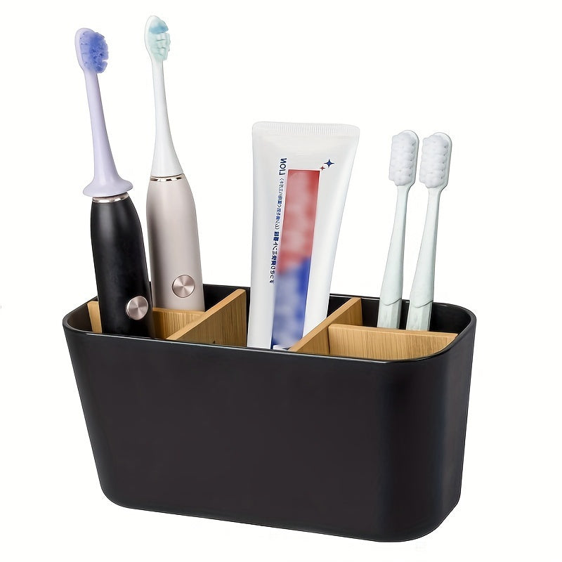 Modern Toothbrush Holder with 5 Compartments – Stylish and Organised for Bathroom Use