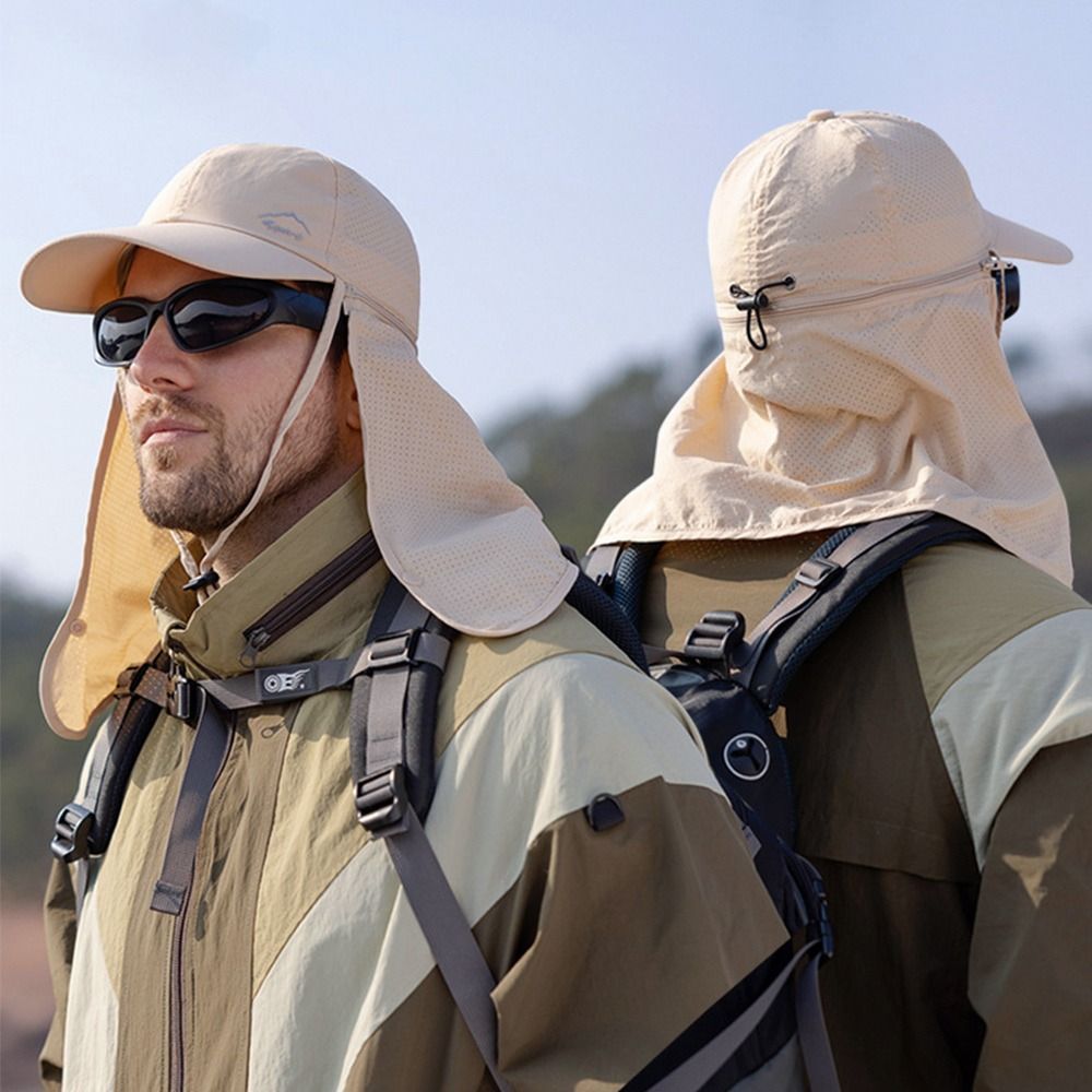 UV-Protective Trucker Hat with Neck Flap - Breathable and Comfortable for Summer Activities