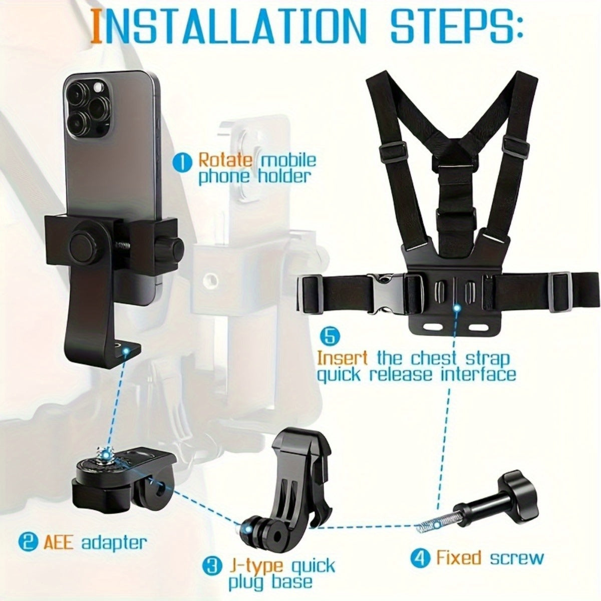Handsfree Chest Strap - For Easy Filming and Photography