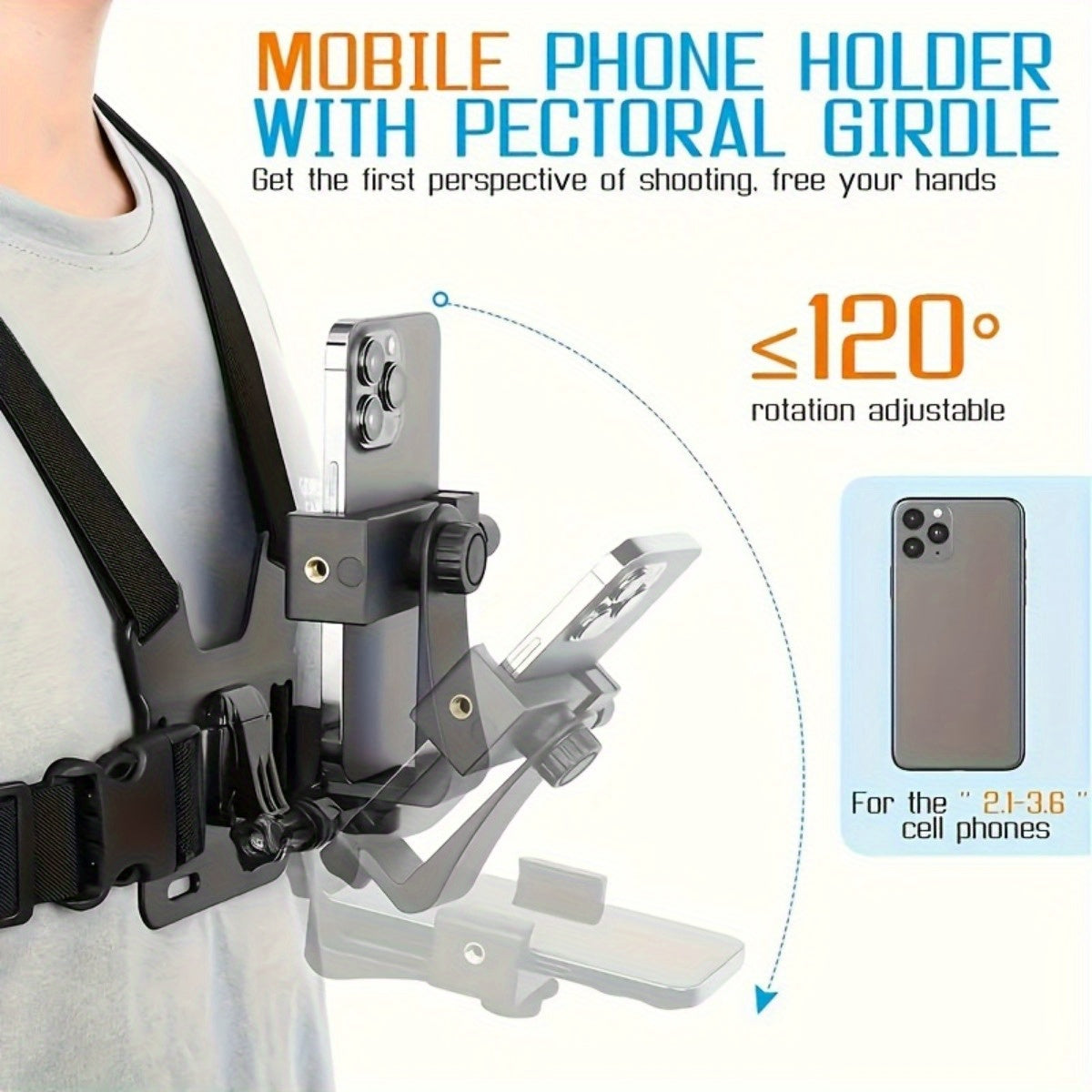 Handsfree Chest Strap - For Easy Filming and Photography