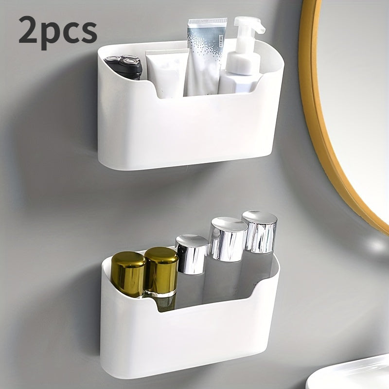 2-Piece Wall Organiser Set – Compact and Handy for Immediate Storage Without Drilling