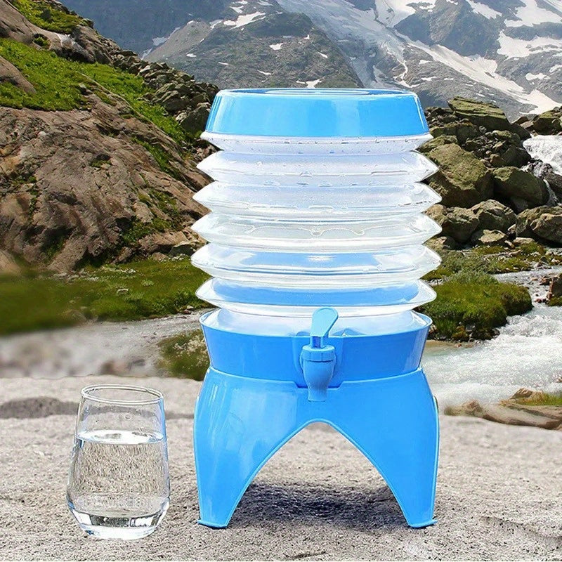 Portable Foldable Water Bucket – 3.5L with Collapsible Tap