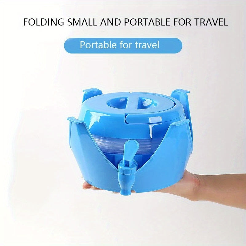 Portable Foldable Water Bucket – 3.5L with Collapsible Tap