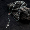 Heart-Shaped Rosary Necklace with Cat's Eye Stones – Elara