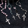 Heart-Shaped Rosary Necklace with Cat's Eye Stones – Elara