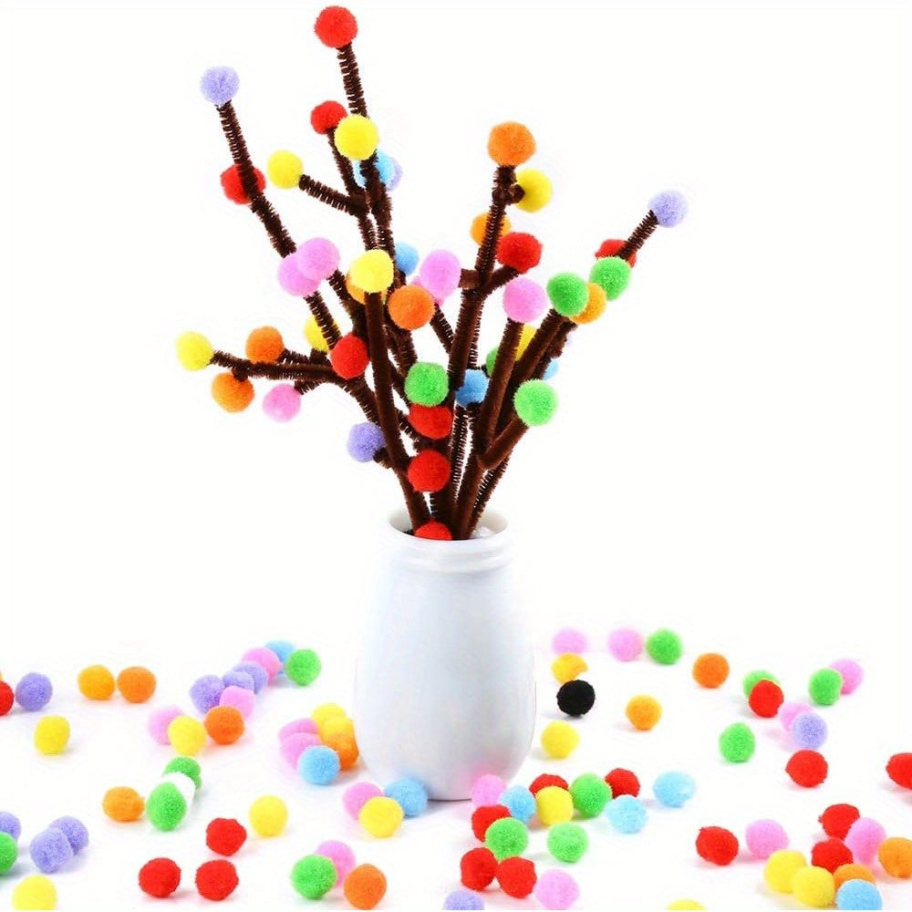 DIY Pom Poms Set – 2000 Pieces for Creative Craft Projects