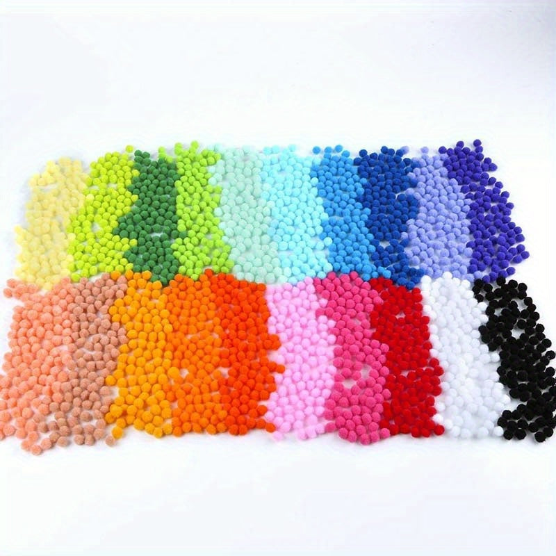 DIY Pom Poms Set – 2000 Pieces for Creative Craft Projects