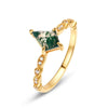 Moss Agate and White Zircon Jewellery Set – Lana