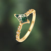 Moss Agate and White Zircon Jewellery Set – Lana