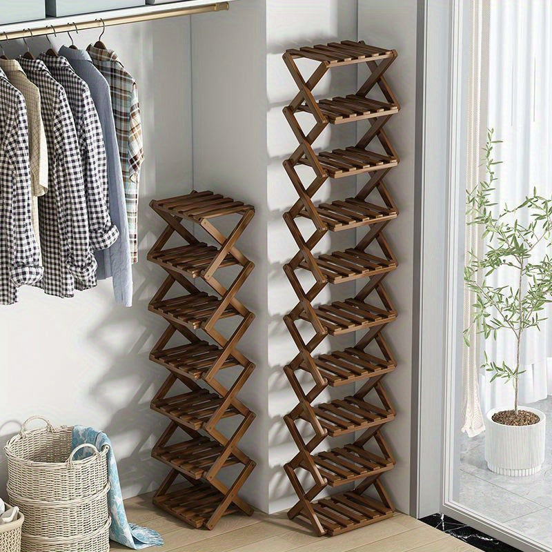 Functional Bamboo Shoe Rack – Compact and Flexible for Small Spaces