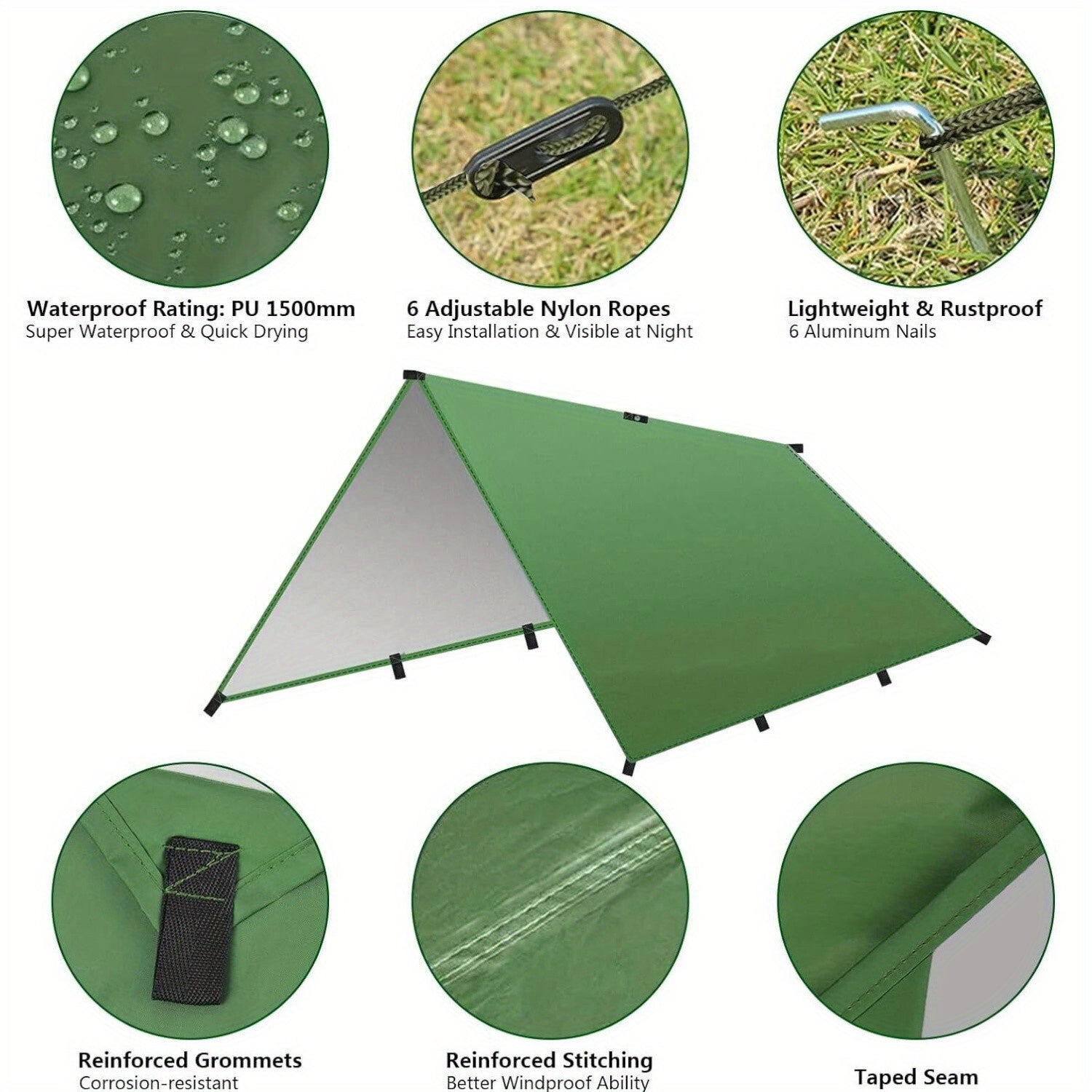 Camping Canopy 3x3 Metres - Waterproof and Windproof