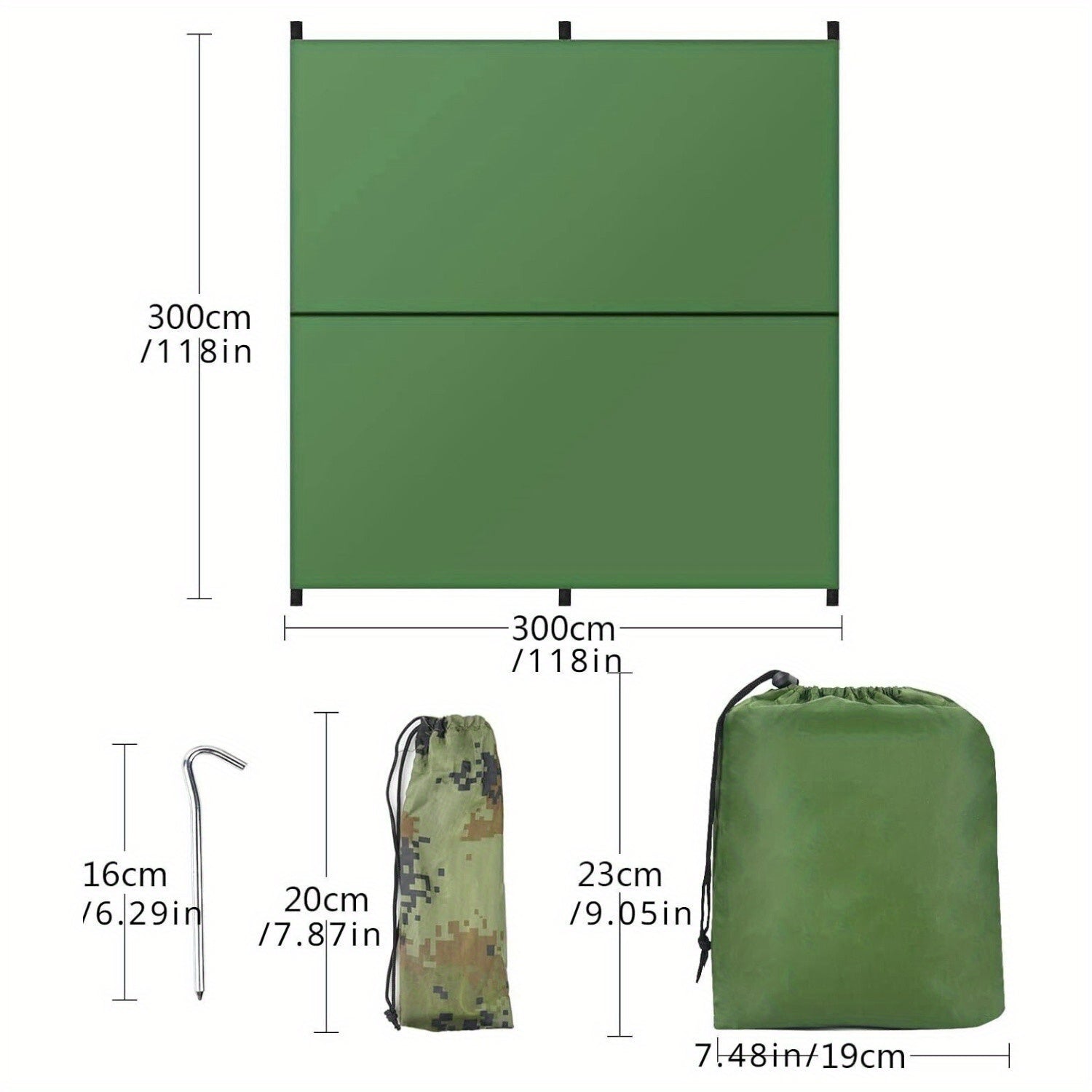 Camping Canopy 3x3 Metres - Waterproof and Windproof