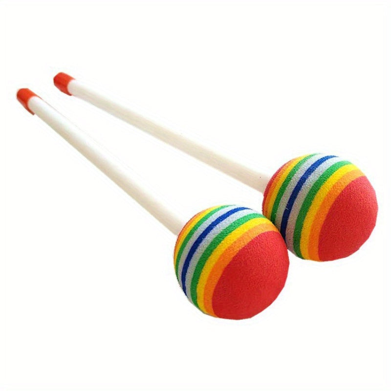 Lollipop Drum Playset - Colourful Musical Learning Maracas for Children