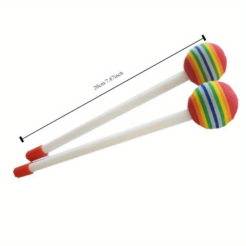 Lollipop Drum Playset - Colourful Musical Learning Maracas for Children