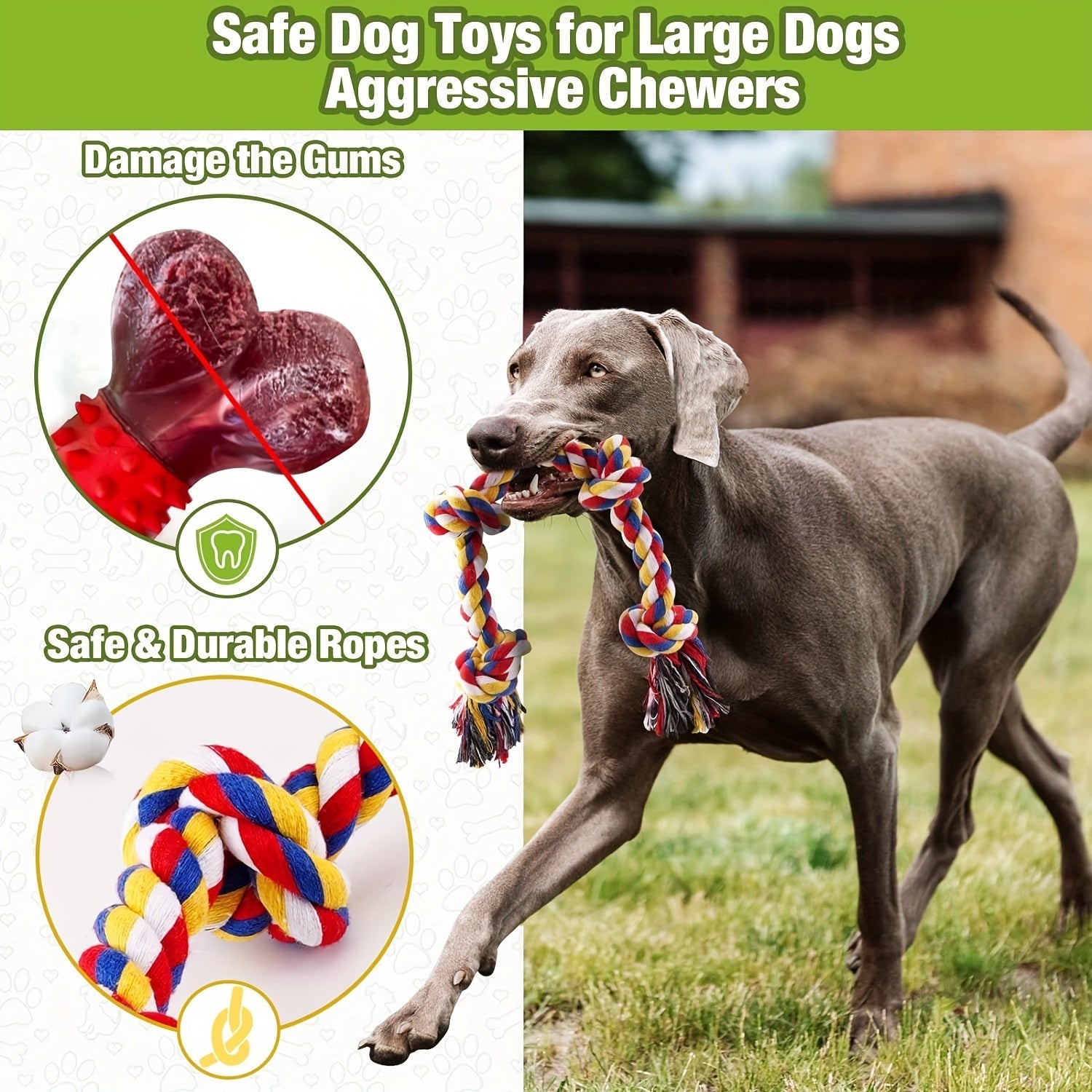 4-Piece Dog Toy Set – Ideal for Chewing, Biting, and Playtime