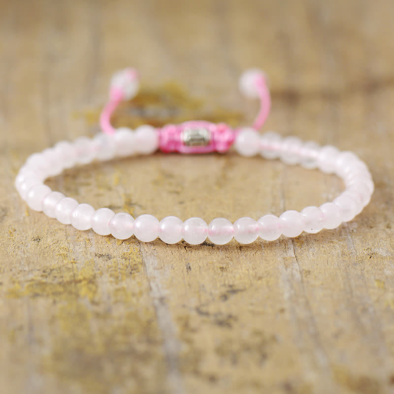 Natural Stone Beads Adjustable Braided Bracelet – Aisha