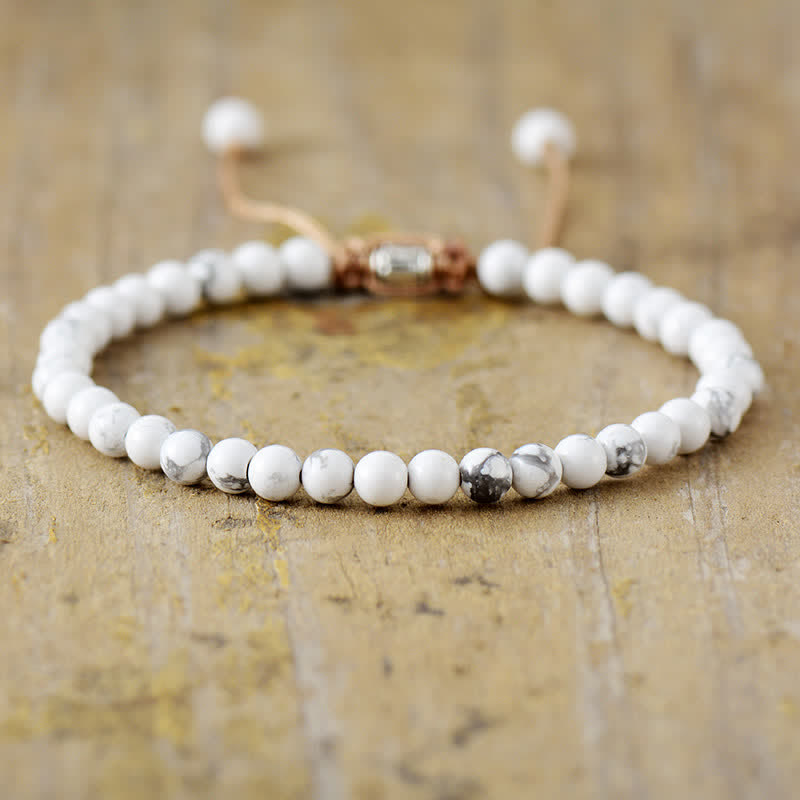 Natural Stone Beads Adjustable Braided Bracelet – Aisha