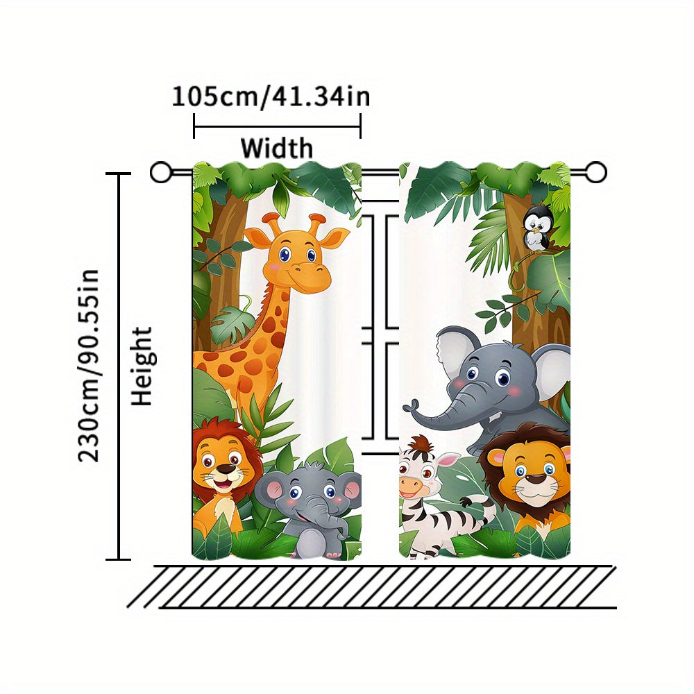 Jungle Animal Curtains - Create a Cheerful Sleep Environment