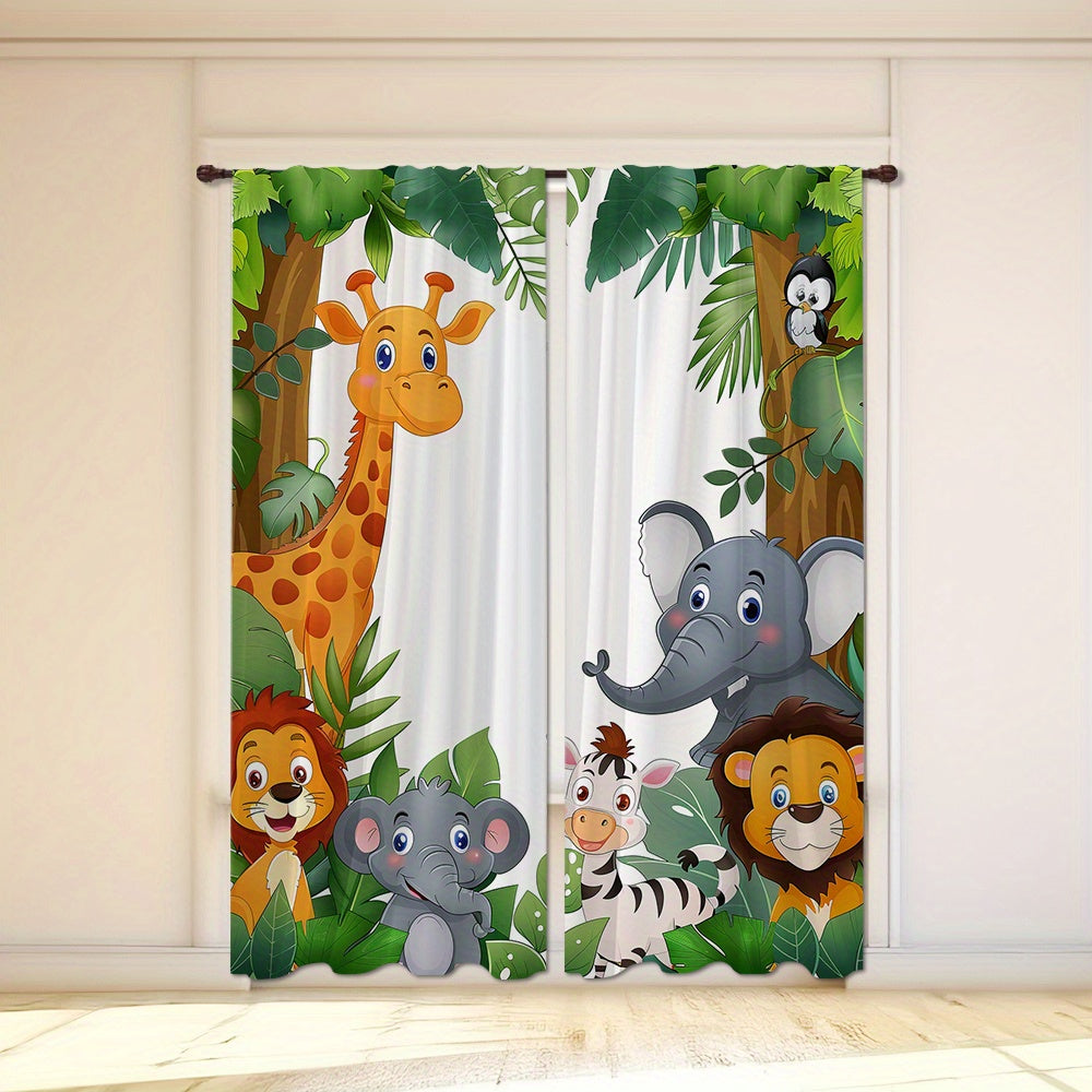 Jungle Animal Curtains - Create a Cheerful Sleep Environment