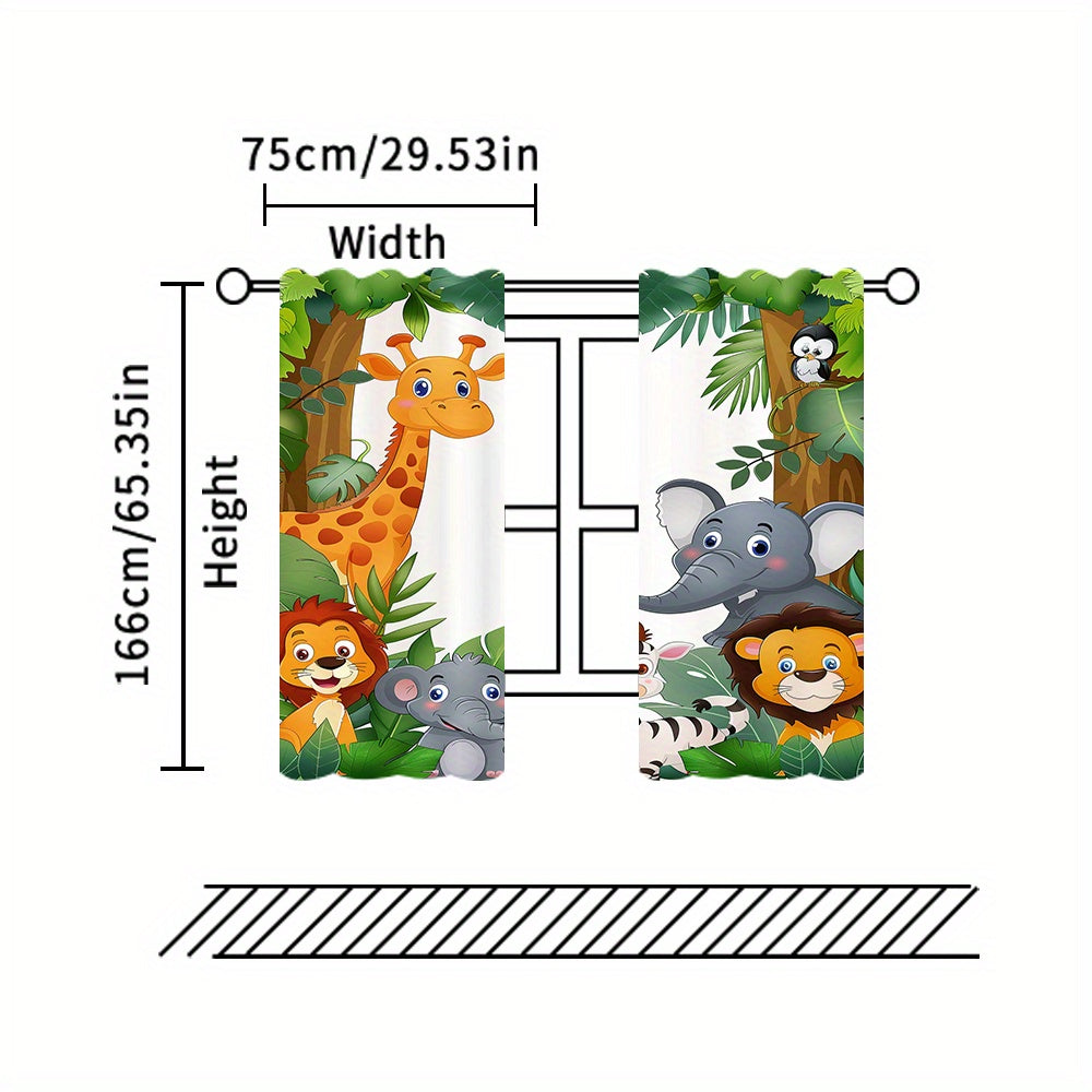 Jungle Animal Curtains - Create a Cheerful Sleep Environment