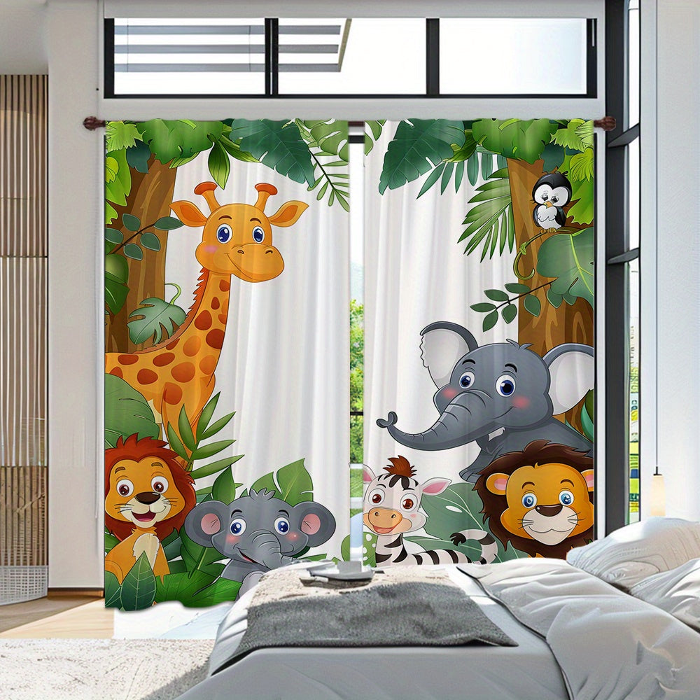Jungle Animal Curtains - Create a Cheerful Sleep Environment