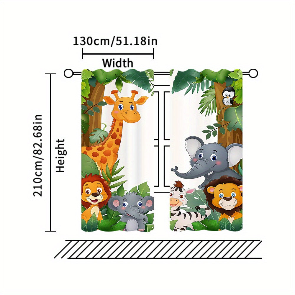 Jungle Animal Curtains - Create a Cheerful Sleep Environment